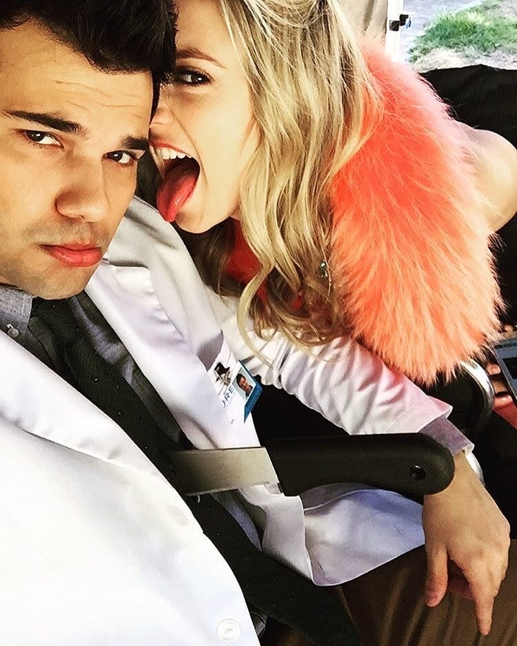 Taylor posted this funny selfie after – spoiler alert! – his character on Scream Queens bit the dust.