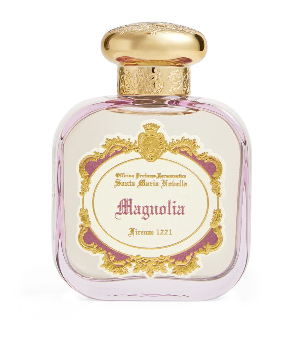 <p><a href="https://go.redirectingat.com?id=74968X1596630&url=https%3A%2F%2Fwww.harrods.com%2Fen-us%2Fshopping%2Fmagnolia-eau-de-parfum-50ml-20872395&sref=https%3A%2F%2Fwww.veranda.com%2Fshopping%2Fg60620144%2Fbest-floral-perfumes%2F" rel="nofollow noopener" target="_blank" data-ylk="slk:Shop Now;elm:context_link;itc:0;sec:content-canvas" class="link rapid-noclick-resp">Shop Now</a></p><p>Magnolia Eau de Parfum by Officina Profumo-Farmaceutica di Santa Maria Novella</p><p>$174.00</p>