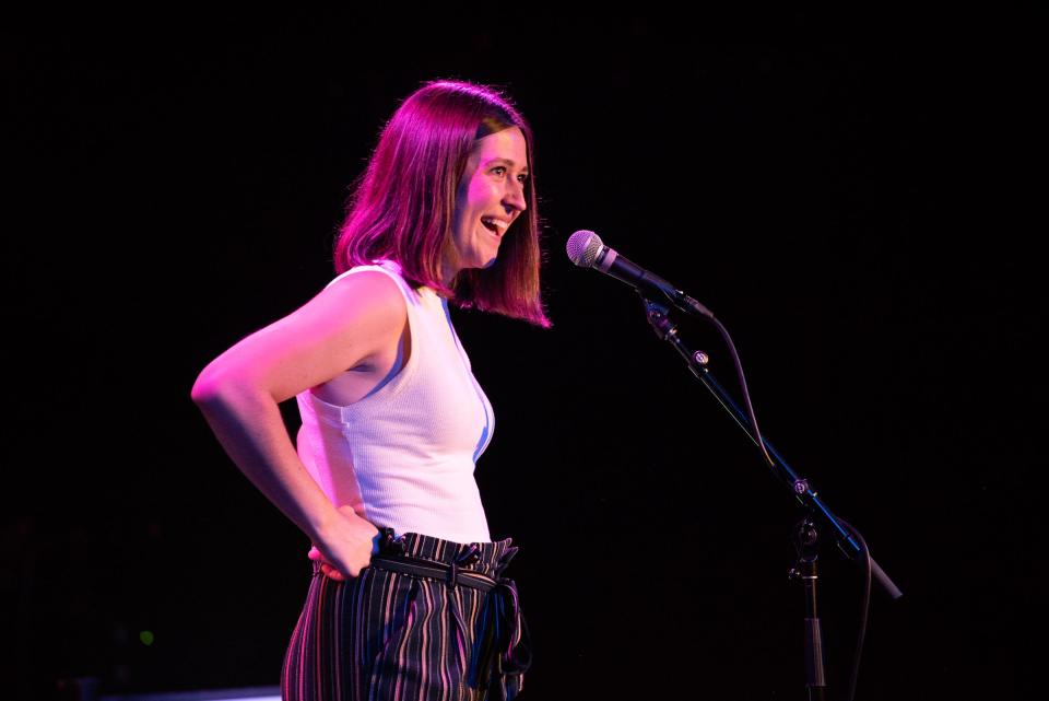 Mackenzie Saunders tells her tale during the Arizona Storytellers Project presents Adulting on Tuesday, Aug. 13, 2019.