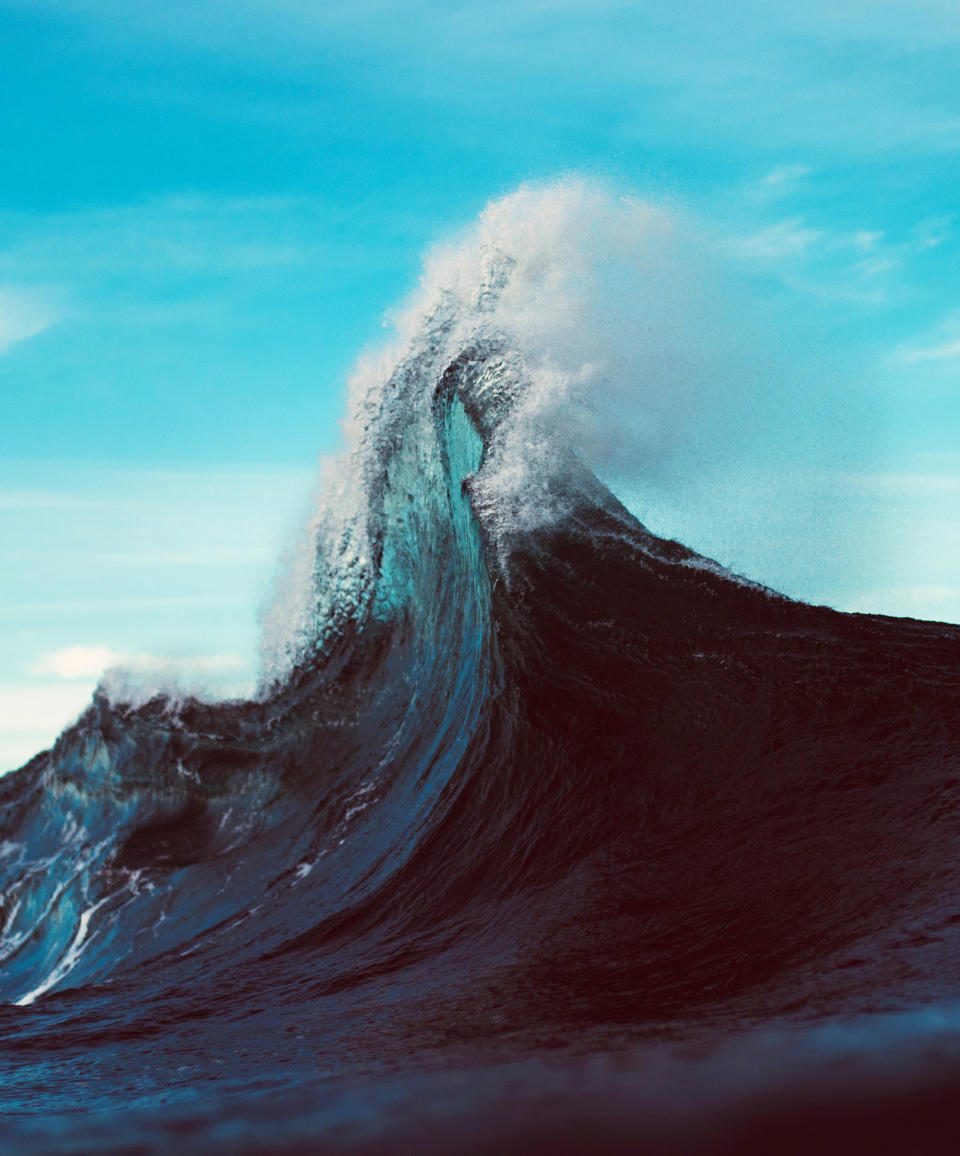 Vibrant wave photography