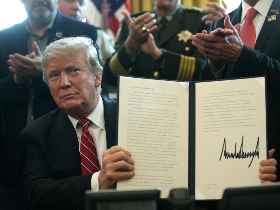 Trump veto: President blocks Senate measure stopping border wall in bid to halt 'invasion' of migrant families