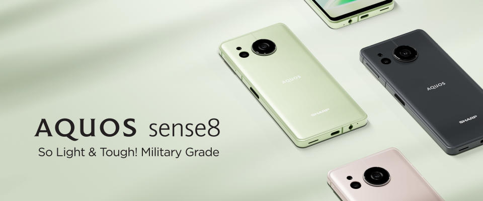 The AQUOS sense8 weighs a mere 159g with excellent durability, complying with military regulations