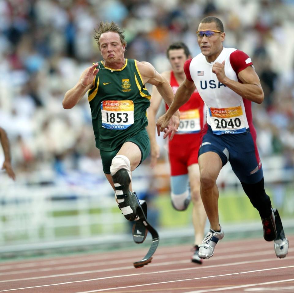 Pistorius competing in the 2004 Athens Paralympic Games