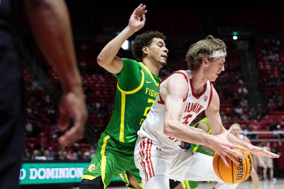 The Utah Utes play the Oregon Ducks at the Hunstman Center in Salt Lake City, on Jan. 21, 2024. | Marielle Scott, Deseret News