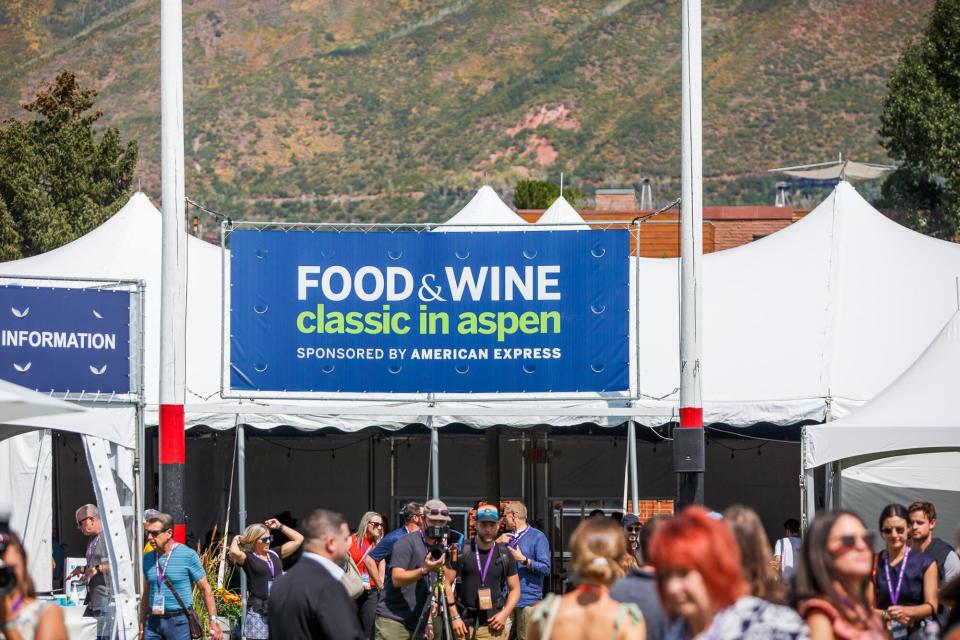 the Grand Tasting Pavilion at the Food &amp;amp; Wine Classic in Aspen, 2021