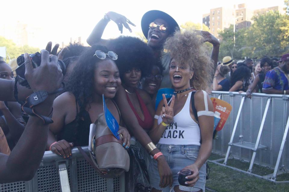 <p>Jillian Hervey of Lion Babe and&nbsp;AFROPUNK attendees</p>