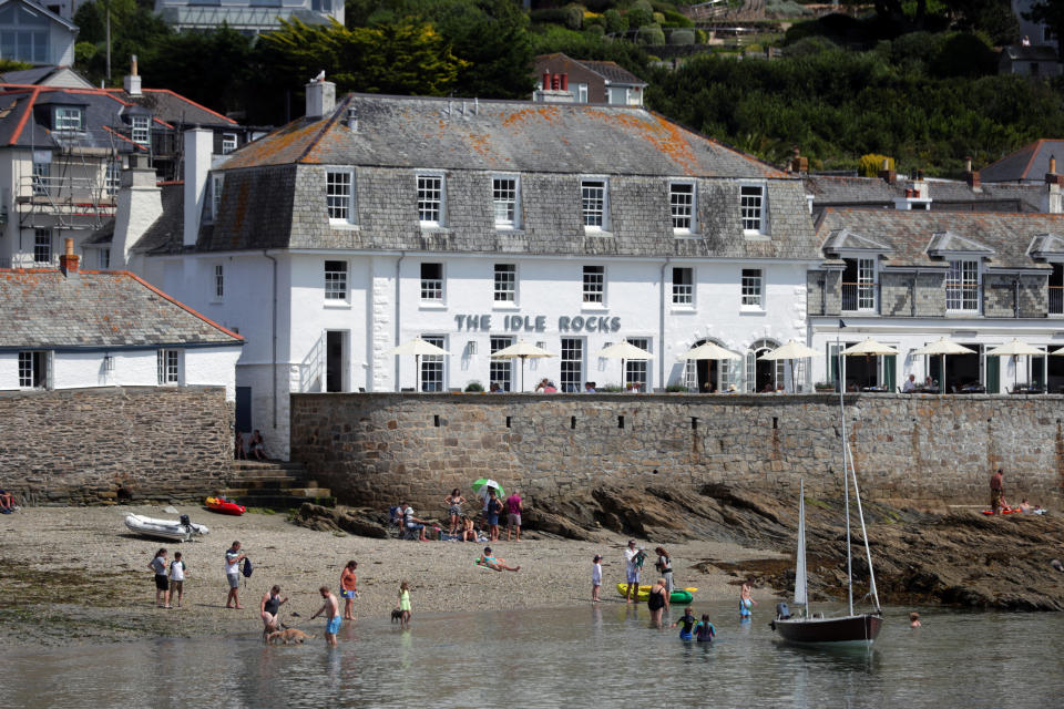 The beach at St Mawes, Cornwall