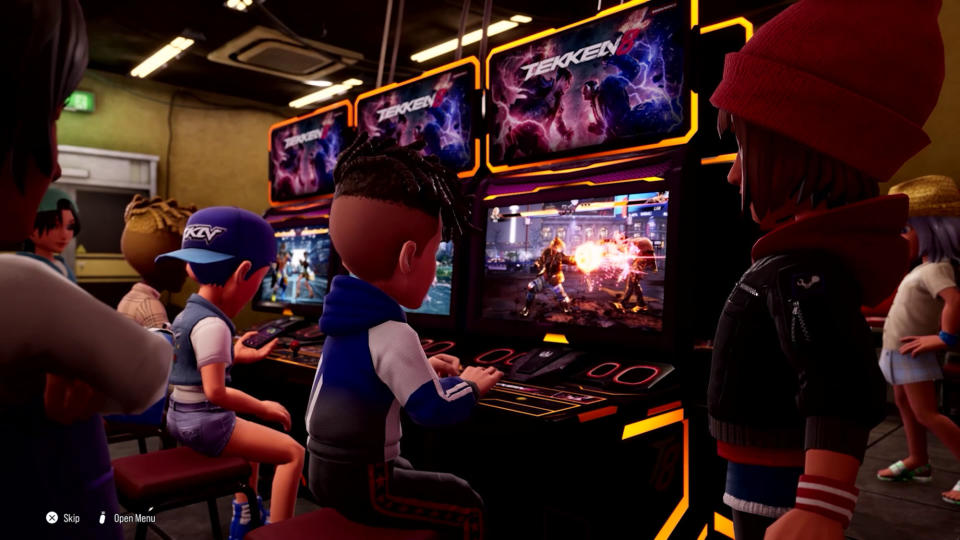 The new Arcade Quest mode sees you traveling to various arcades to learn, challenge, and become the very best. (Screenshot: Bandai Namco)