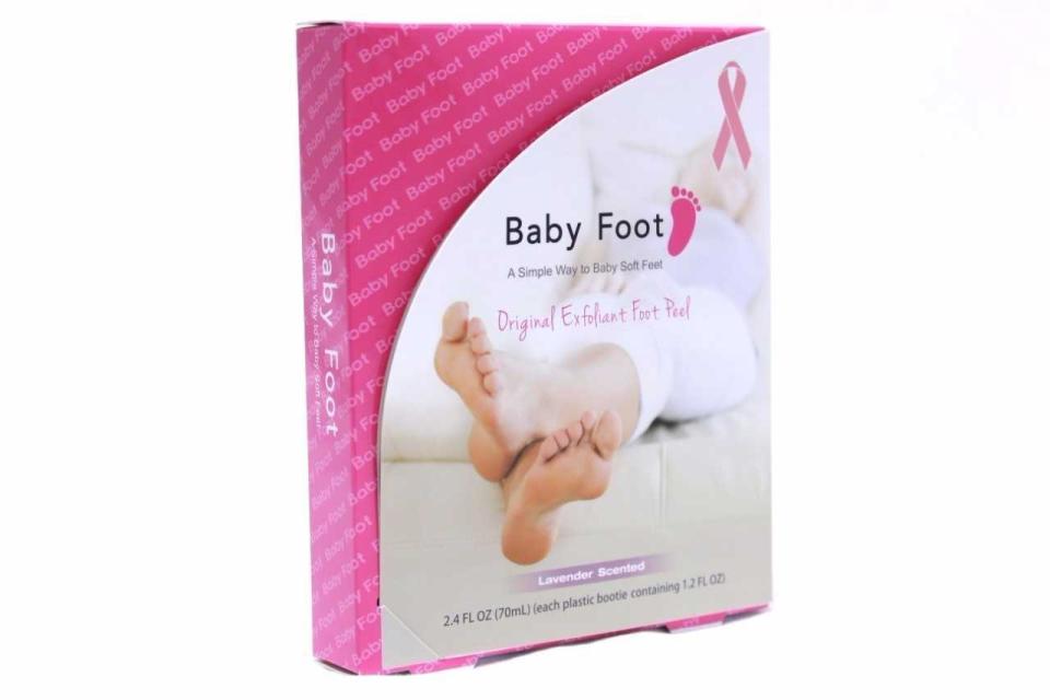 Baby Foot is a revolutionary Japanese foot exfoliant that will make your feet as smooth and soft as a baby&rsquo;s foot. And during the month of October,&nbsp;10% of all proceeds are donated to the American Cancer Society. Get it <a href="https://www.amazon.com/Baby-Foot-Breast-Cancer-Limited/dp/B076125G4M/ref=lp_6497267011_1_8_a_it?srs=6497267011&amp;ie=UTF8&amp;qid=1507574111&amp;sr=8-8" target="_blank"><strong>here</strong></a>.