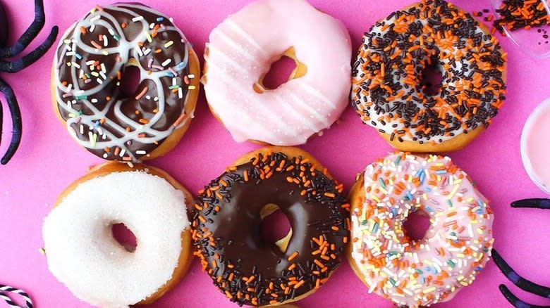 colorful donuts from Dunkin' 