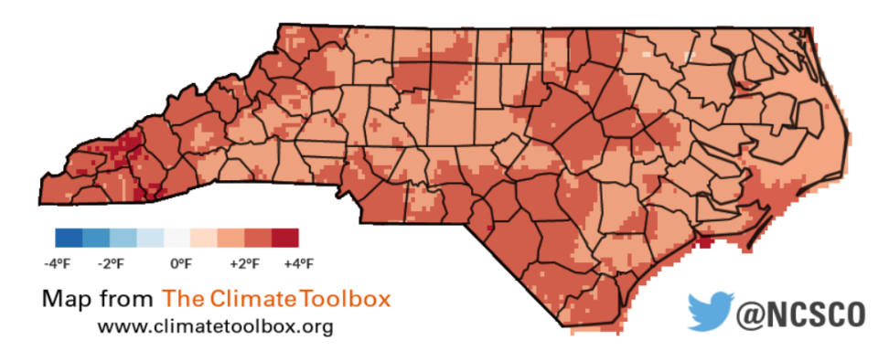 Temperatures ran several degrees above normal this past winter.