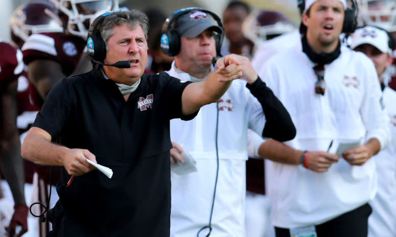 Mississippi State football head coach Mike Leach.