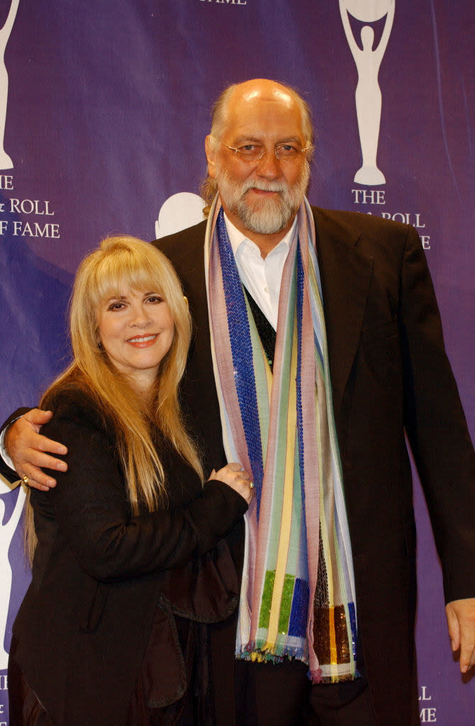 Stevie and Mick being inducted into the Rock and Roll Hall of Fame