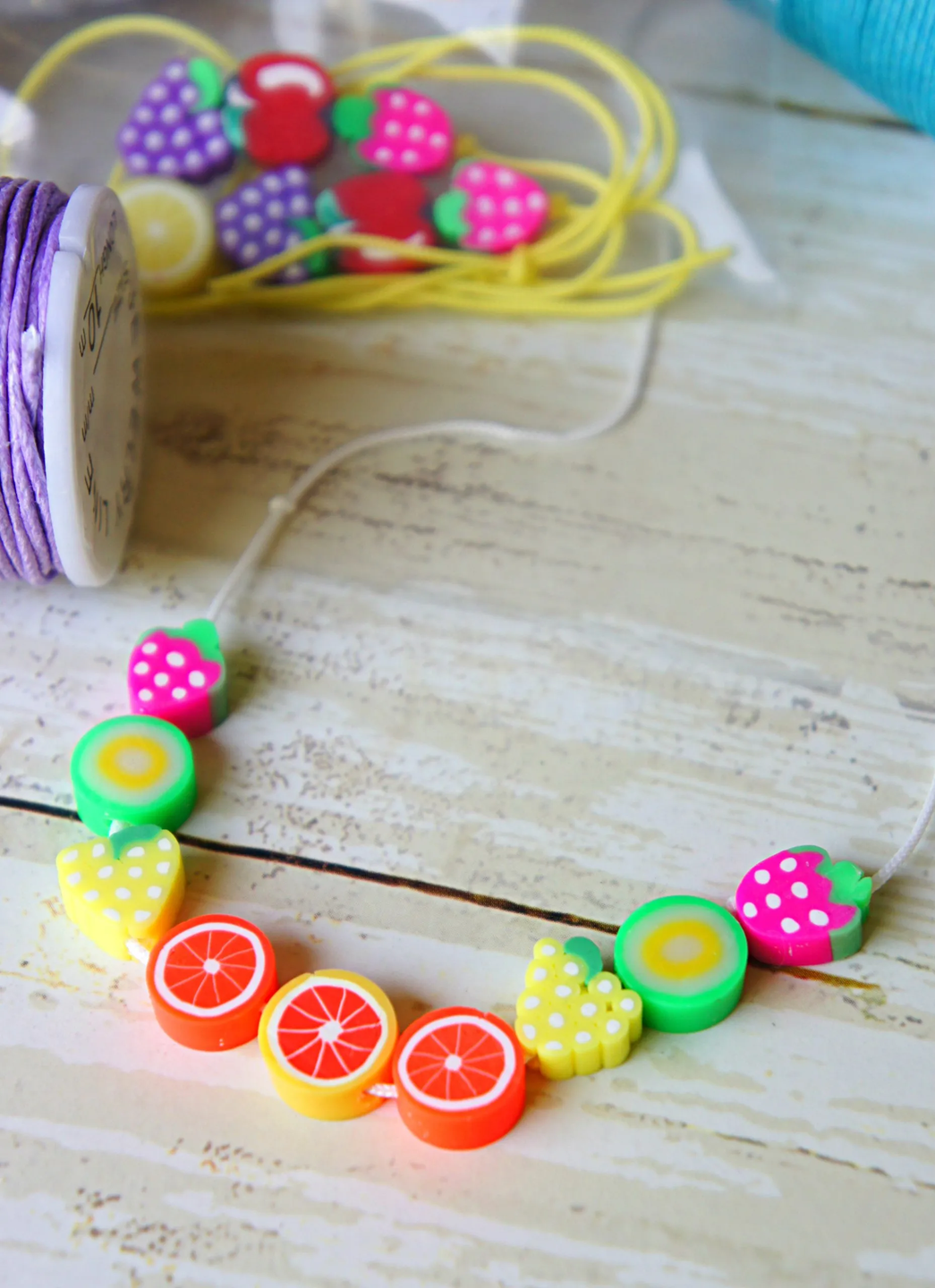 summer crafts summer fruit necklace