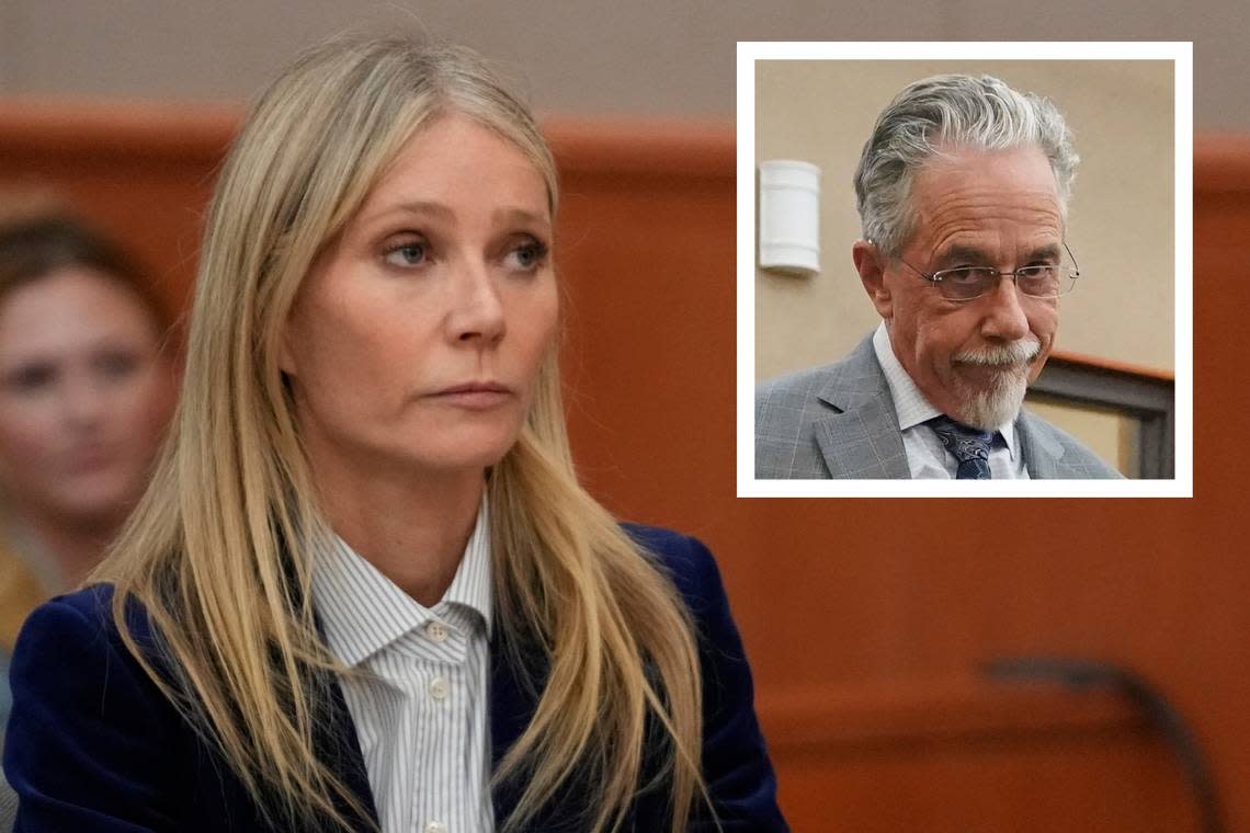 Gwyneth Paltrow and Terry Sanderson. Gwyneth Paltrow is pictured left on March 30, 2023, in Park City, Utah. Terry Sanderson is pictured inset March 27, 2023, in Park City, Utah. A juror in Paltrow and Sanderson’s recently-concluded trial over a ski slope collision has revealed a factor that influenced the verdict going in Paltrow’s favor.