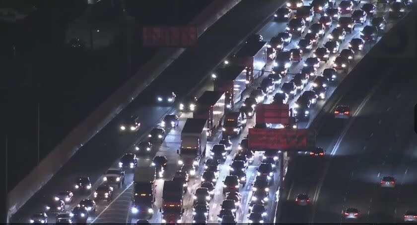 All northbound lanes of the 405 Freeway in Hawthorne have been closed due to a possible shooting involving California Highway Patrol officers on Thursday night.