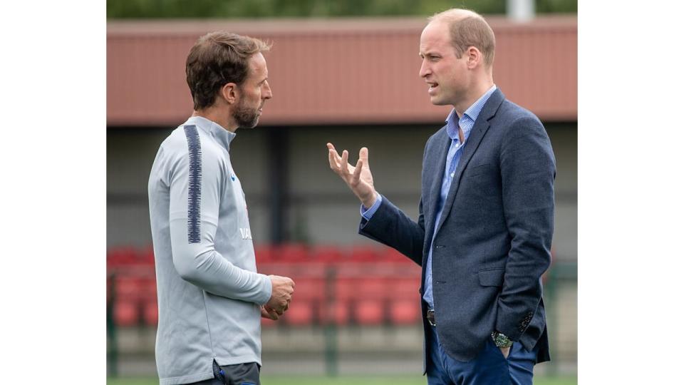 prince william talking to gareth southgate