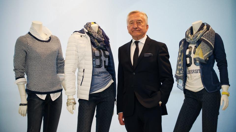 Der damalige Vorstandsvorsitzende der Gerry Weber International AG, Gerhard Weber, aufgenommen am Rande einer Bilanz-Pressekonferenz im Jahr 2014.