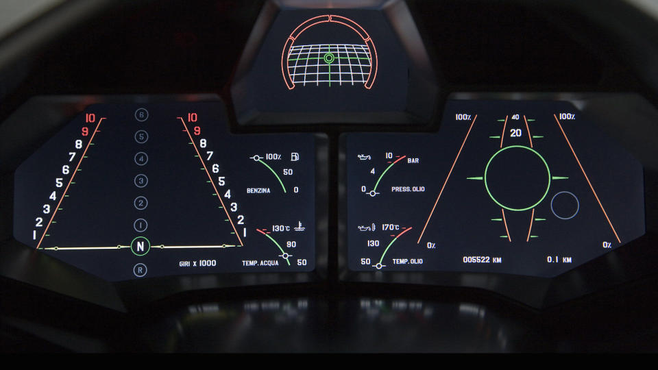 <p>The Murcielago-based Lamborghini Reventon was inspired high-speed fighter jets. Its gauge cluster offers a more traditional mode, but the setting you really want is pictured above. It's like no other car before it, and we doubt we'll see anything like it again.</p>