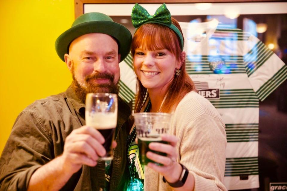 Steve and Rachel Moon, of Newport, celebrated St. Patrick’s Day 2021 at Molly Malones in Covington.