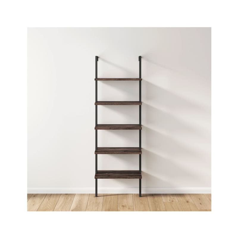 Wood Wall Mount Ladder Bookshelf