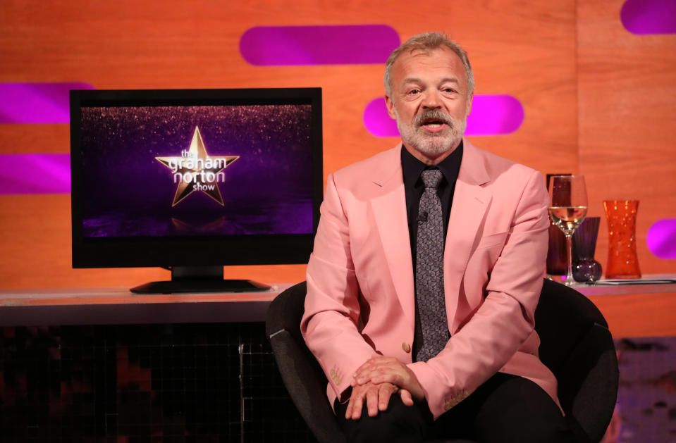 Chat show host Graham Norton remains at number three, although his salary has risen by around £5k to £610,000 – £614,999. (Credit: PA)