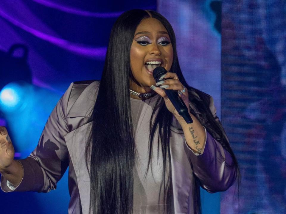 Jazmine Sullivan performs during the Heaux Tales tour at the Coca-Cola Roxy on Wednesday, March 9, 2022, in Atlanta.