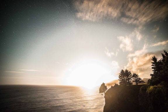 Photographer Scott Wight of Kodiak, Alaska, captured this photo of the explosions of the U.S. military's Advanced Hypersonic Weapon during a failed test launch from the Kodiak Launch Center on Aug. 25, 2014. The U.S. military is investigating t