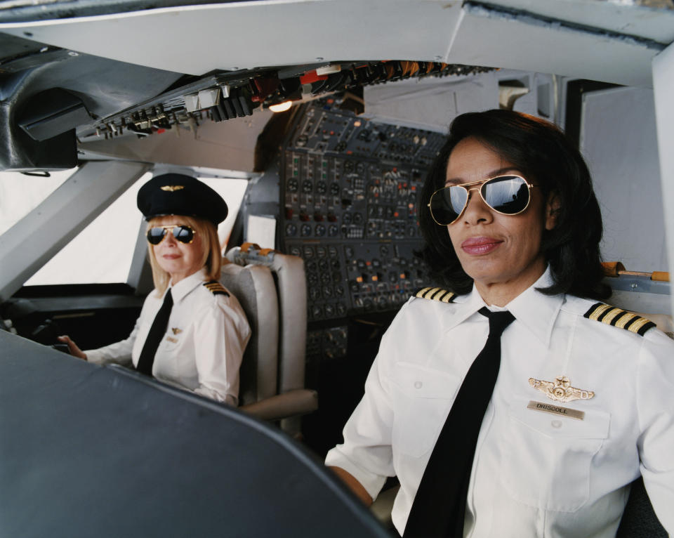 Two pilots in the cockpit