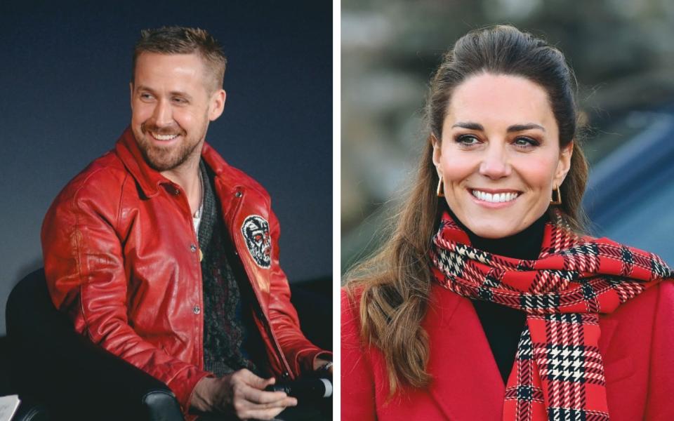 Ryan Gosling and the Duchess of Cambridge are modern dental pin-ups for their youthful, full-toothed smiles – with minimal ‘buccal corridors’ - Getty Images