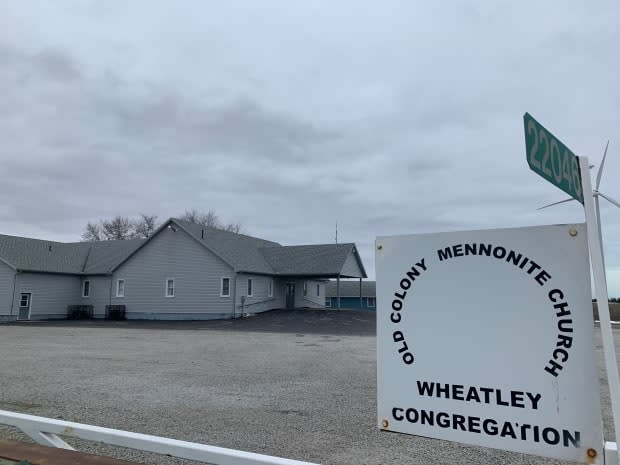 Old Colony Mennonite Church in Wheatley is seen in a file photo. (Elvis Nouemsi Njike/ Radio-Canada - image credit)