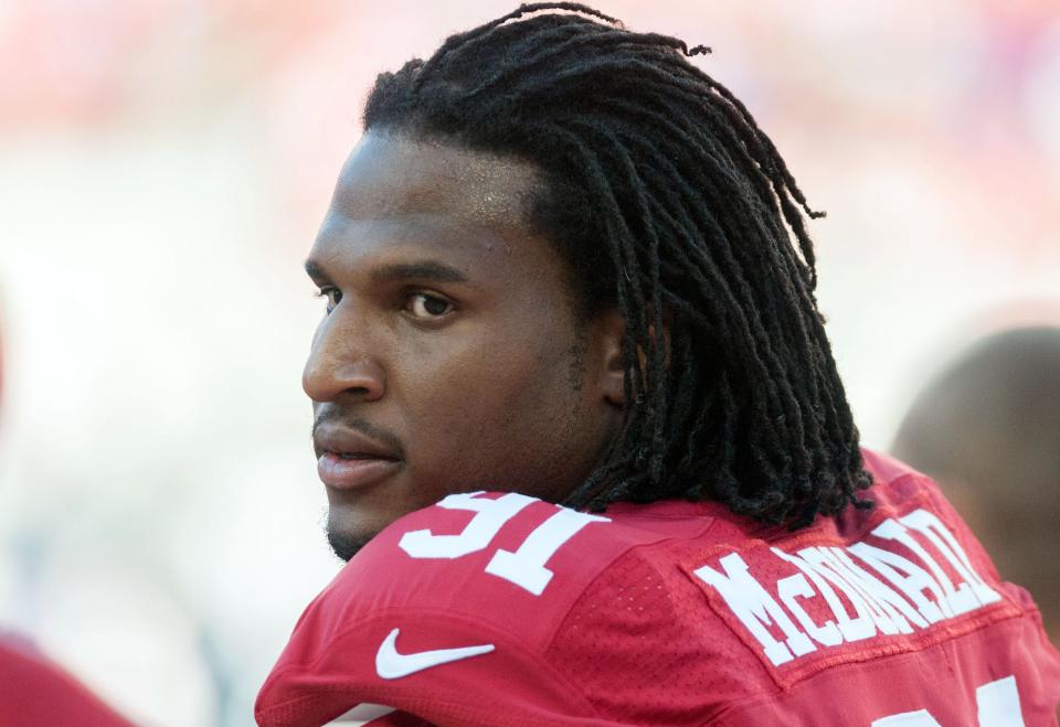 San Francisco 49ers defensive end Ray McDonald shown on Sept. 14, 2014.