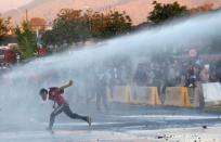 FILE PHOTO: Protest against Chile's government in Quilpue city during the one-year anniversary of the protests and riots in 2019