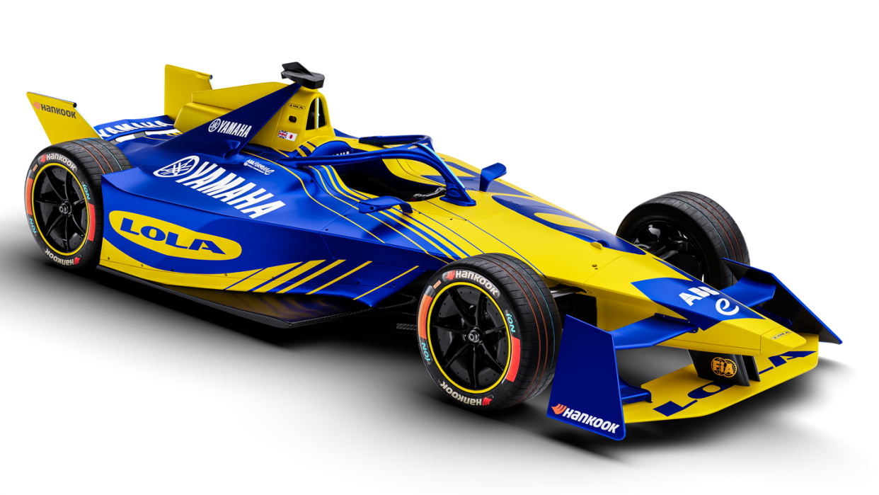 lola yamaha formula e show car