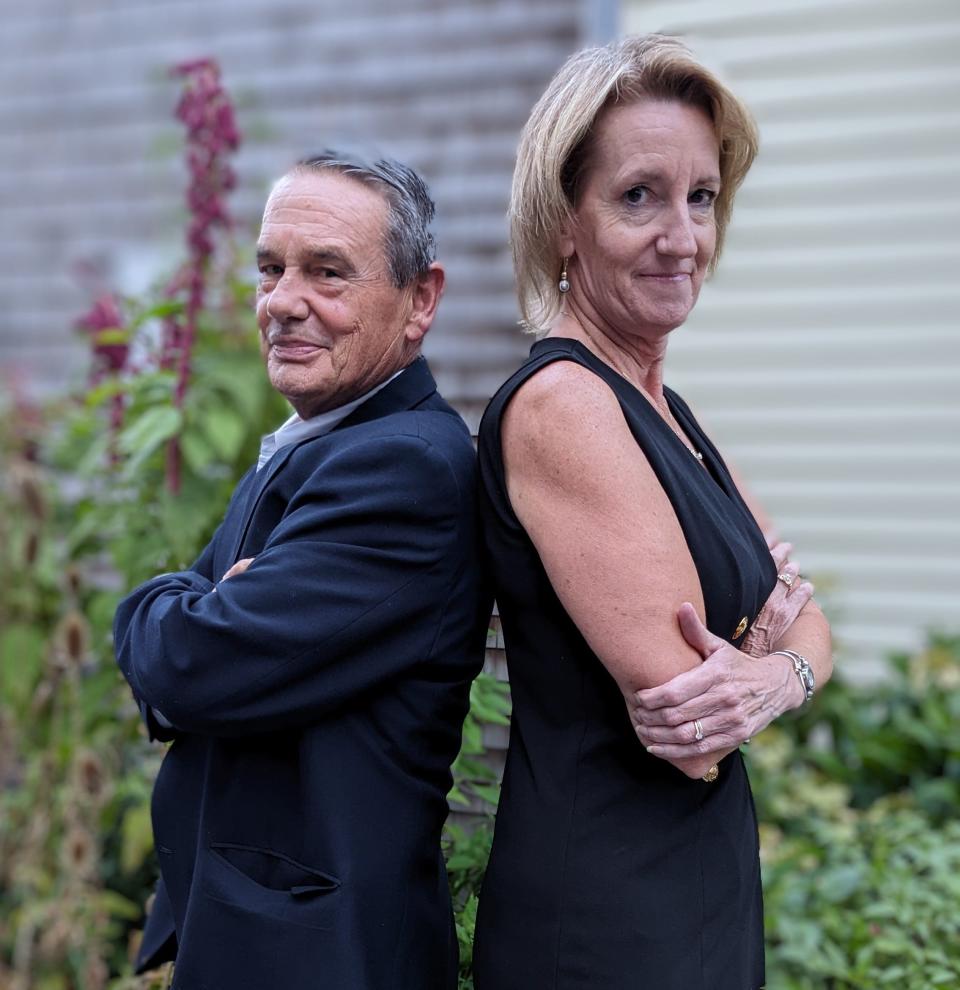 Starring in the Sunday, Oct. 23 performance of "Love Letters" in Sandwich will be Café Chew co-owner Robert “Bob” King, left, and Cape Cod 5 bank manager Pattie Piva.