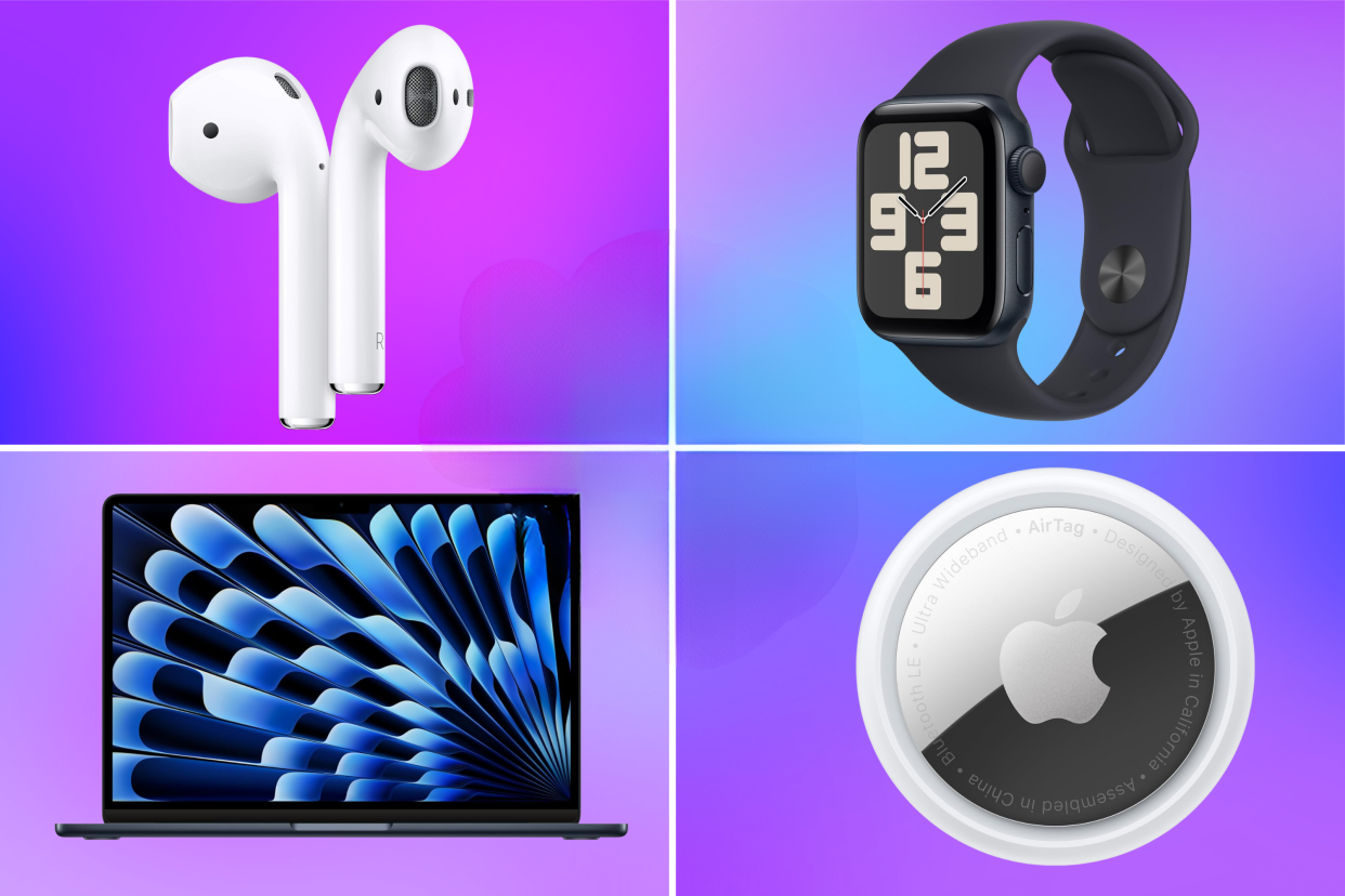 airpods, apple watch, macbook, airtag