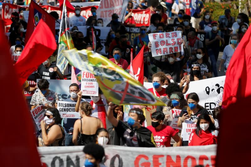 Protest against Brazil's President Jair Bolsonaro's administration, in Cuiaba