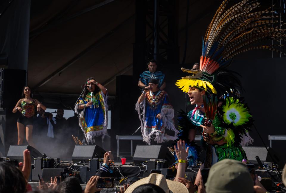 Los Askis perform the first set of the day on the Las Clasicas Stage at Besame Mucho Music Festival, March 2, 2024 at Circuit of the Americas in Austin, Texas.