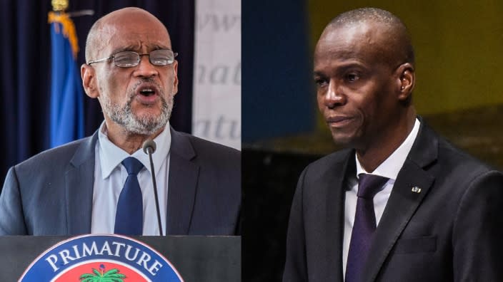 Haiti Prime Minister Ariel Henry (left) and assassinated President Jovenel Moïse, theGrio.com