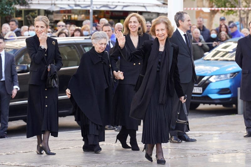 La reina Sofía, la princesa Irene y las infantas Elena y Cristina 