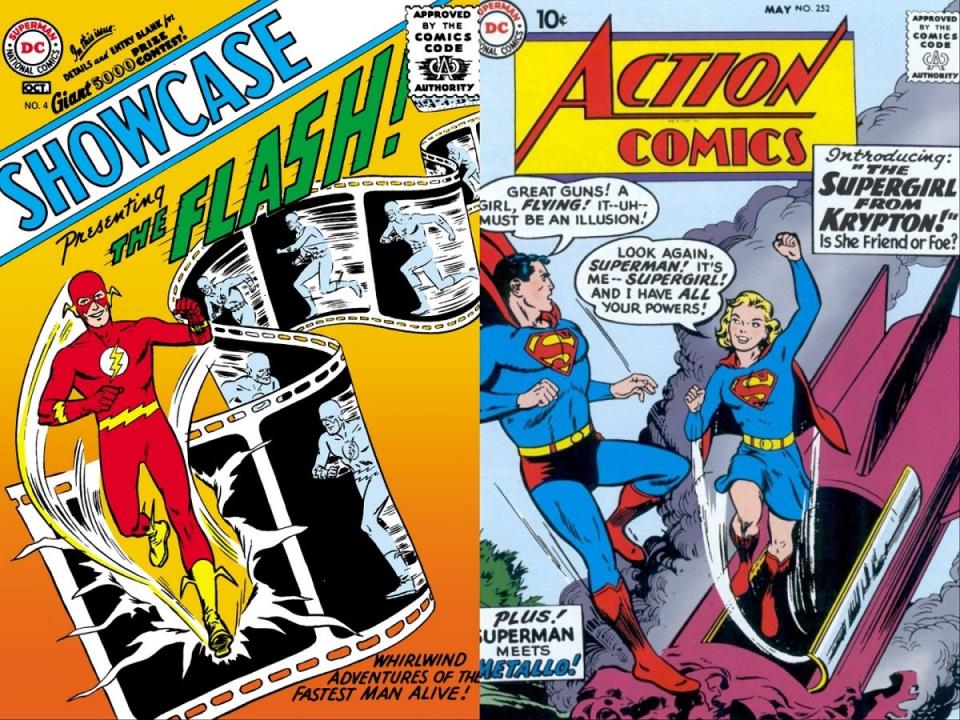 1956's Showcase #4, which introduced Barry Allen as the Flash, and 1959's Action Comics #252, which introduced Supergirl.