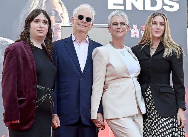<p>Axelle/Bauer-Griffin/FilmMagic</p> Ruby Guest, Christopher Guest, Jamie Lee Curtis and Annie Guest attend the Jamie Lee Curtis Hand and Footprint Ceremony in October 2022 in Hollywood, California.