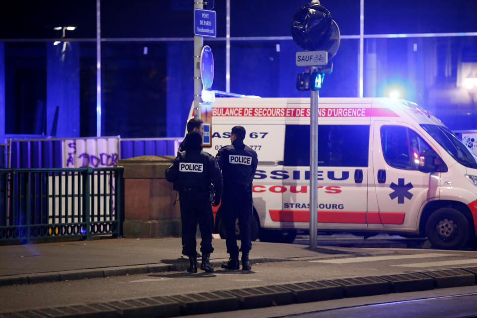 Police lock down the area in the wake of the shooting. Image: Reuters