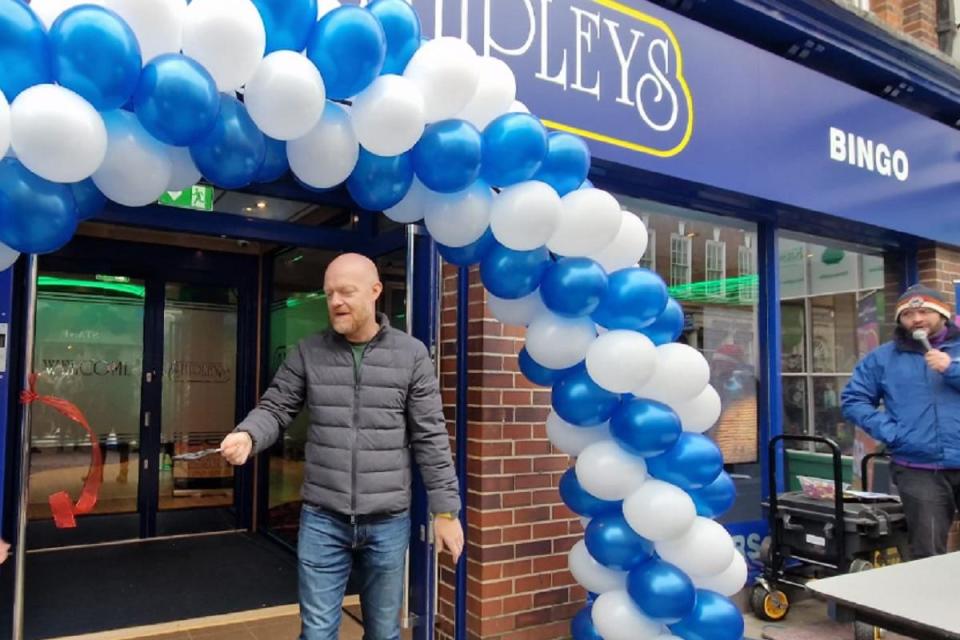 STAR: EastEnders star Jake Wood cuts the ribbon <i>(Image: Sam Greenway/Newsquest)</i>