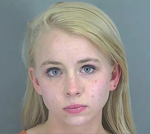 Tayler Aughtman was tied up in court earlier this year after she was <a href="http://www.huffingtonpost.com/entry/teen-girl-arrested-for-stealing-bondage-geer_55e9aeffe4b03784e2759e7b?utm_hp_ref=mug-shots" target="_blank">accused of stealing bondage gear</a> from a Spencer's Gift Store in Spartanburg, South Carolina. Police said the 19-year-old also stole $84 worth of panties from a nearby Victoria's Secret.