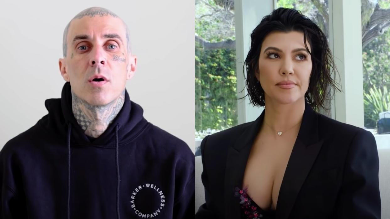  Travis Barker and Kourtney Kardashian 