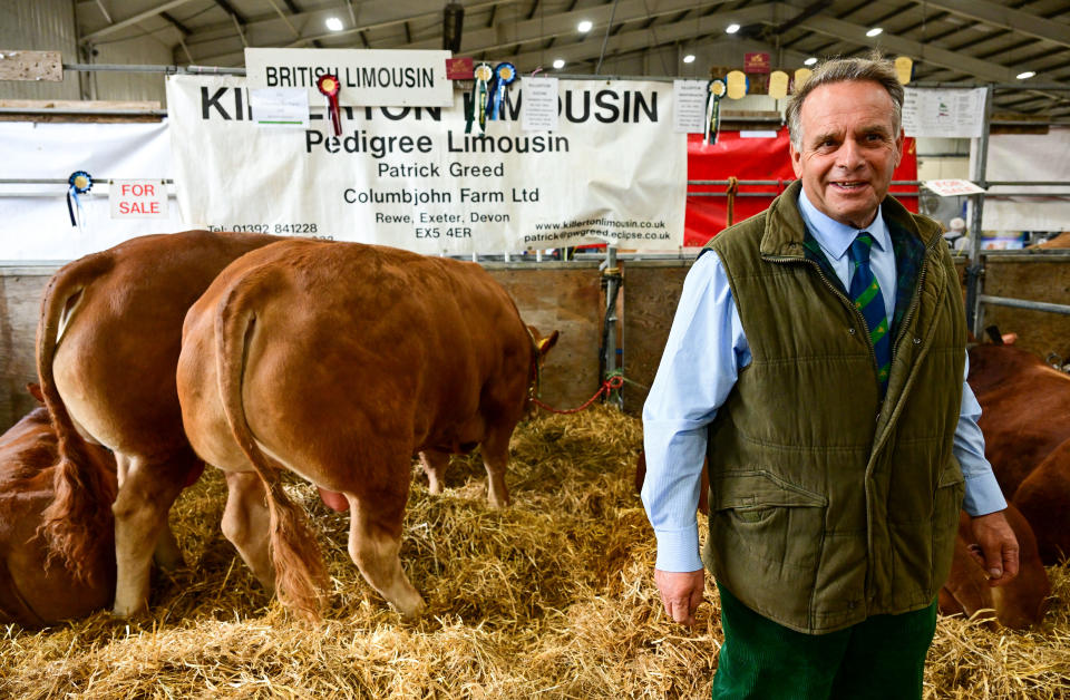 Former MP Neil Parish speaks at Devon County Show calling for Chris Pincher to resign from Parliament at the Westpoint Arena and Show ground in Clyst St Mary near Exeter on July 01, 2022 in Exeter, United Kingdom. (Photo by Finnbarr Webster/Getty Images)