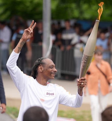 <p>Marcus Brandt/picture alliance via Getty</p> Snoop Dogg at the 2024 Summer Olympics in Paris