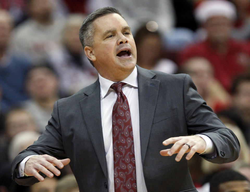 Ohio State coach Chris Holtmann has guided his team to an improbable second-place finish in the Big Ten. (AP)