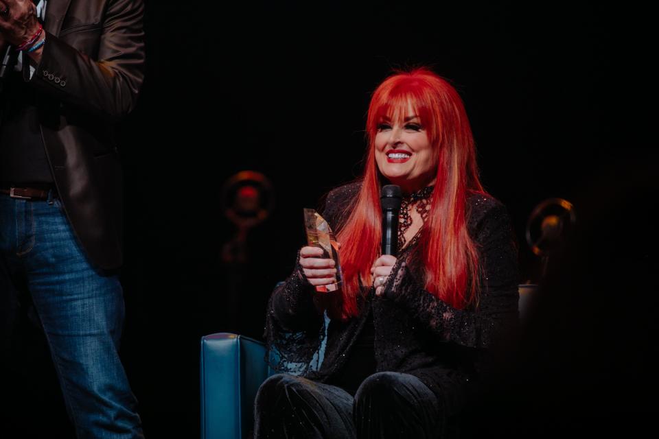Wynonna Judd onstage at the Song Suffragettes 10th Anniversary event at Fisher Center at Belmont University, March 27, 2024